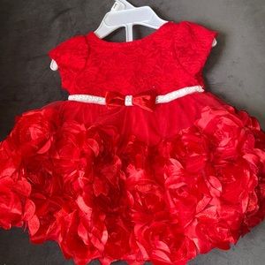 Red Dressy dress size 0/3 months